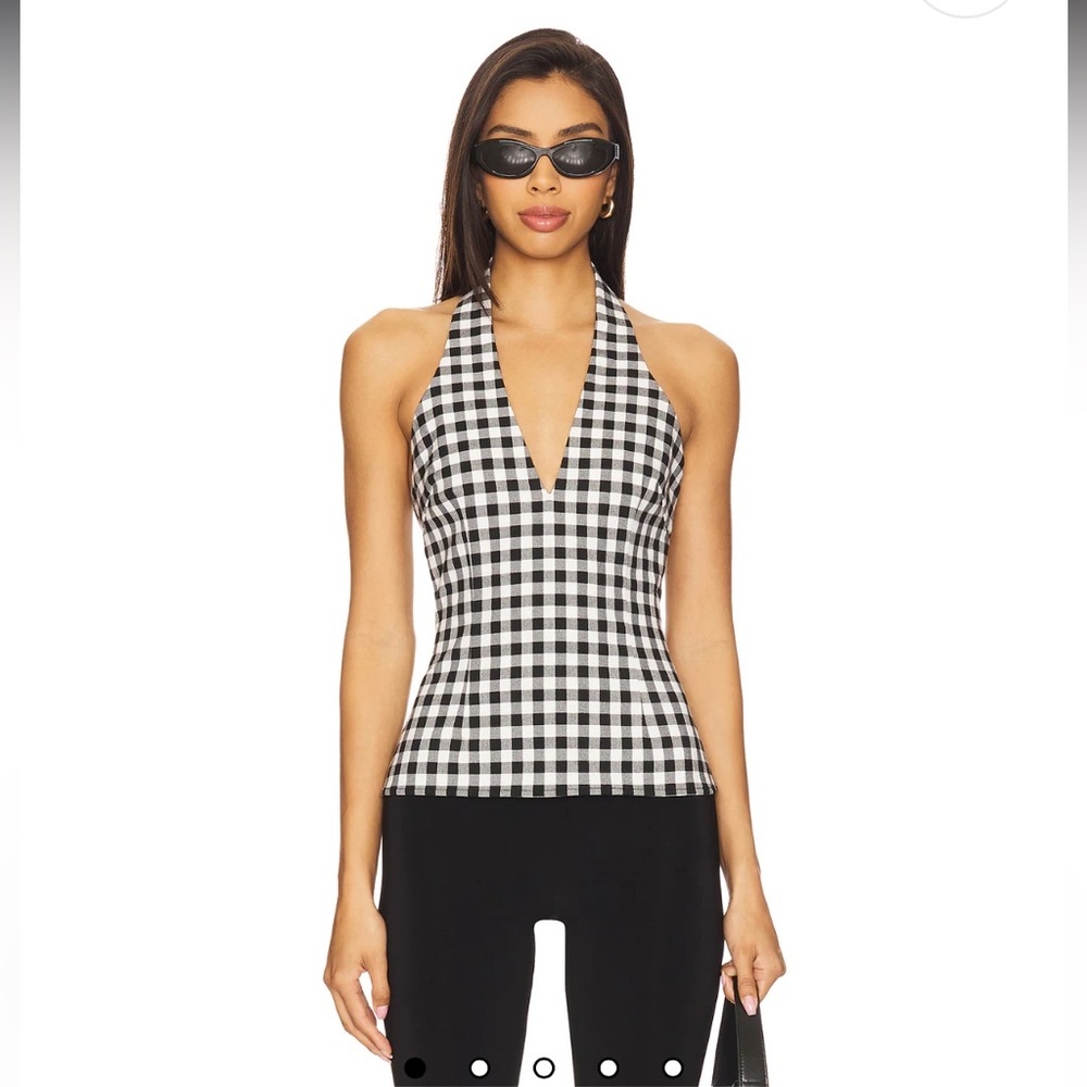 MAJORELLE - Birdie Top in Black Gingham